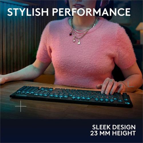 Logitech G G915 X LIGHTSPEED Gaming Keyboard - WiredWireless Connectivity - BluetoothRF - 240 GHz - USB Type C Interface - RGB LED 920-012704
