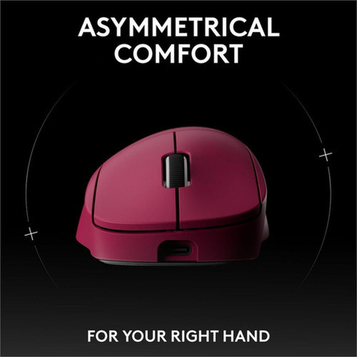 Logitech G PRO X SUPERLIGHT 2 DEX Gaming Mouse - HERO 2 - Wireless - Radio Frequency - 240 GHz - Rechargeable - Magenta - USB 20 - - 910-007371