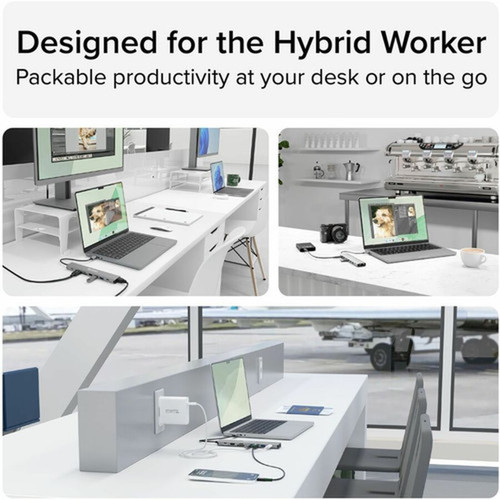 Plugable 9-in-1 USB-C Hub with 4K HDMI 140W Pass-Through Charging - Charging Capability - Memory Card Reader - SD microSD SDHC - C USBC-9IN1E