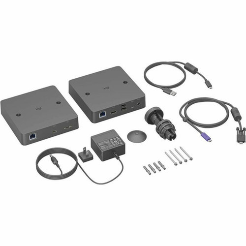 Logitech Extend - 2 x Network RJ-45 - 5 x USB - 1 x HDMI Out - 2160p - 4K - 3840 x 2160 - Twisted Pair - Category 6 Category 6a 5e 952-000188
