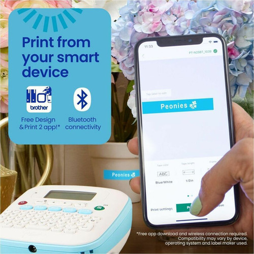 Brother P-touch PT-N25BT - Thermal Transfer - 047 ins 12 mms Mono - 3 Fonts - 3 Font Size - 7 Text Style - 180 dpi - Label - mm PTN25BT