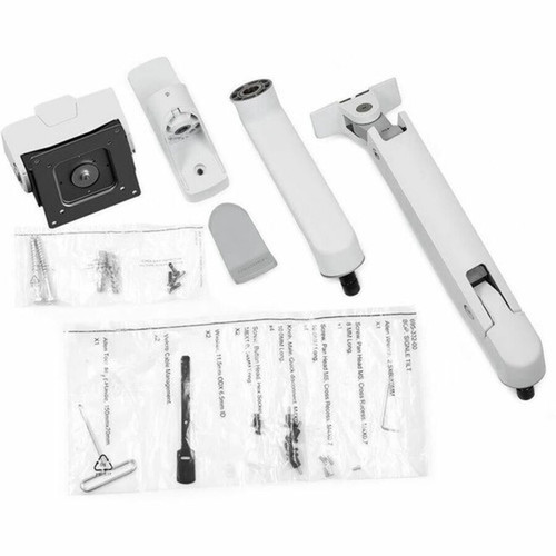 Ergotron Mounting Arm for Monitor Curved Screen Display - White - 91 23114 mm to 57 144780 mm Screen Support - 3748 lb g - 45-694-216