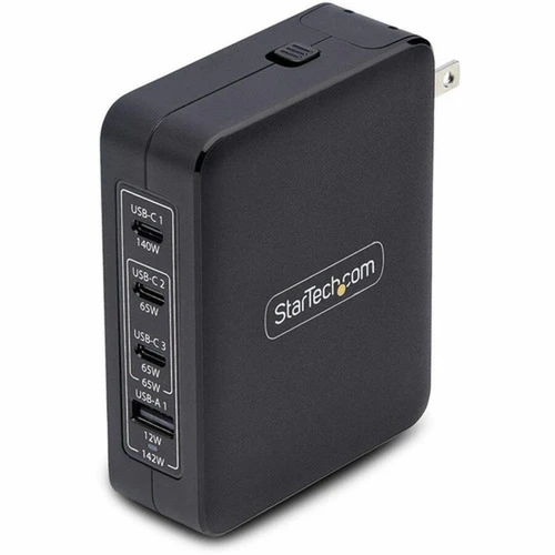 StarTechcom 140W USB-C Wall Charger 3x USB-C1x USB-A PD 31 International GaN Power Adapter for MacBook ProMaxDell XPSInspiron 3114GCU-WALL-CHARGER