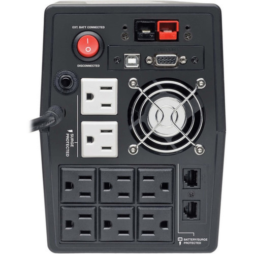Tripp Lite by Eaton 8-Outlet UPS Power Protection System - Tower - 4 Hour Recharge - 5 Minute Stand-by - 110 V AC Input - 120 V AC - - OMNIVS1500XL