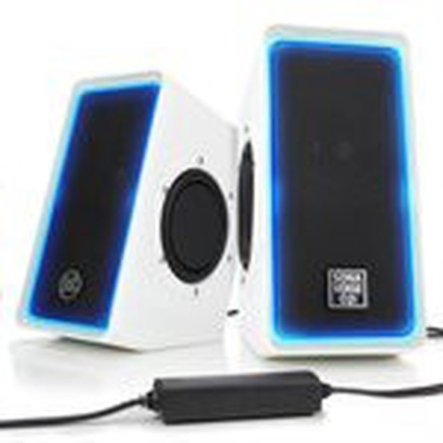 ACCESSORY POWER GOgroove SonaVERSE O2i USB Powered Multimedia Computer Speaker System w LED WHT