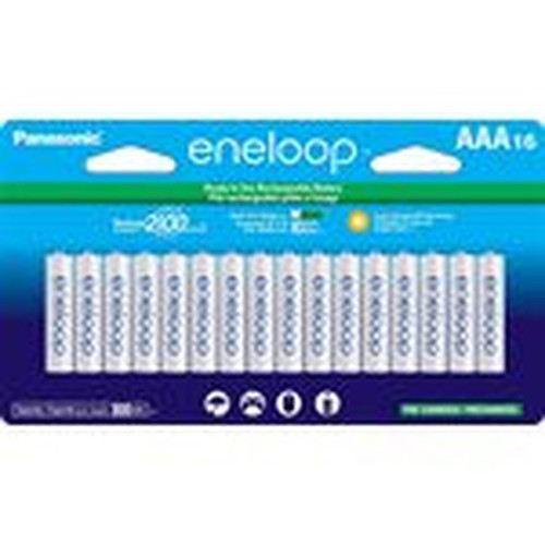 Panasonic Eneloop Pack of 16 AAA 2100 Cycle Ni-MH Pre-Charged Rechargeable Batteries