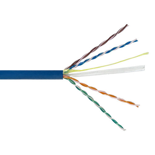 CAT6 Solid UUTP 550Mhz 23AWG CMP Plenum Bulk Cable - Blue