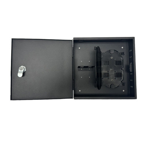 Indoor Wall Mounted Fiber Optic Distribution Box 8 Couplers Maximum - Black