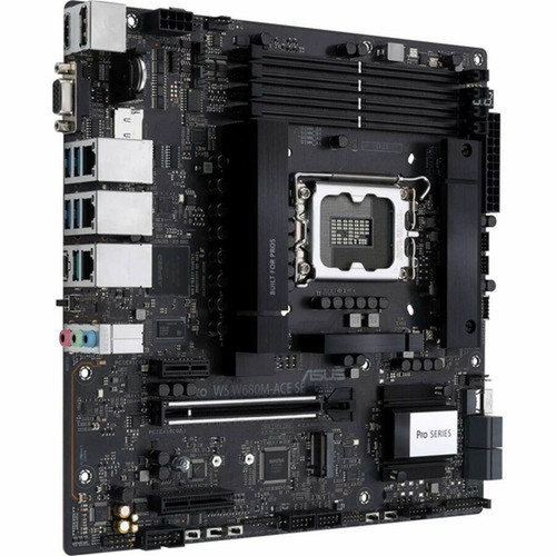 Asus PRO WS W680M-ACE SE Desktop Motherboard - Intel W680 Chipset - Socket LGA-1700 - Intel Optane Memory Ready - Micro ATX - Core - - PRO WS W680M-ACE SE