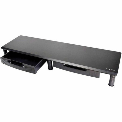 Tripp Lite by Eaton Extra-Wide Dual-Monitor Riser with Storage Drawers 39 x 11 in Black TAA - 3968 lb 18000 g Load Capacity - - MR4011DTAA