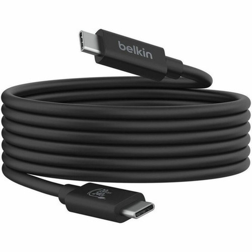 Belkin USB4 Cable 240W  20Gbps - 66 ft 2 m USB4 AVPowerData Transfer Cable for USB Device Monitor - First End 1 x USB4 4 C - INZ004BT2MBK
