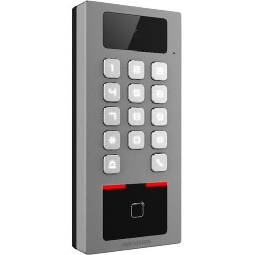 Hikvision DS-K1T502DBWX-C Video Access Control Terminal - Silver Door Intercom - Proximity Key Code Fingerprint - 1 Doors - 118 DS-K1T502DBWX-C