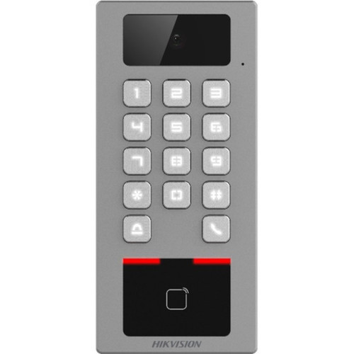 Hikvision DS-K1T502DBWX-C Video Access Control Terminal - Silver Door Intercom - Proximity Key Code Fingerprint - 1 Doors - 118 DS-K1T502DBWX-C