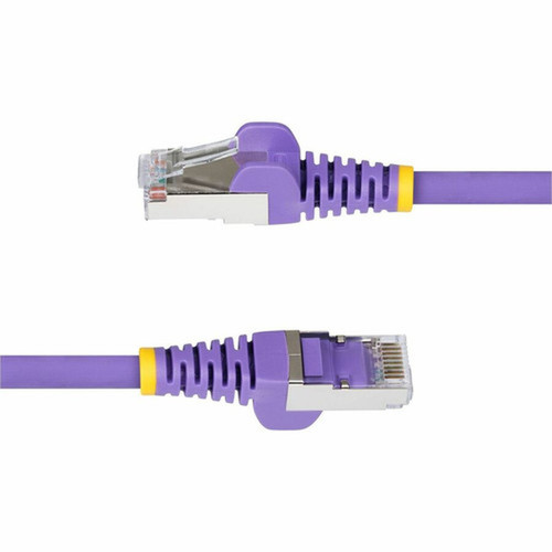 StarTechcom 25ft Purple CAT6a Ethernet Cable Snagless RJ45 10G 100W PoE SFTP LSZH 27AWG Bare Copper 500MHz Shielded Network NLPL-25F-CAT6A-PATCH