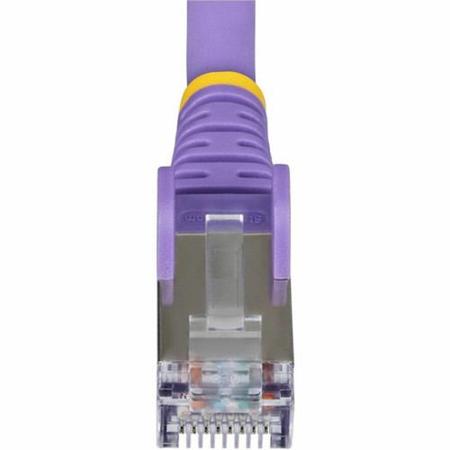 StarTechcom 25ft Purple CAT6a Ethernet Cable Snagless RJ45 10G 100W PoE SFTP LSZH 27AWG Bare Copper 500MHz Shielded Network NLPL-25F-CAT6A-PATCH