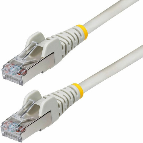 StarTechcom 25ft Gray CAT6a Ethernet Cable Snagless RJ45 10G 100W PoE SFTP LSZH 27AWG Bare Copper 500MHz Shielded Network - NLGR-25F-CAT6A-PATCH