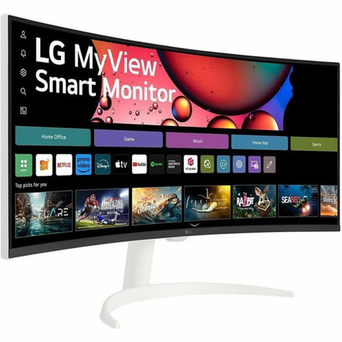 LG MyView 34SR65QC-W 34 Class WQHD Curved Screen Smart LCD Monitor - 219 - 34 Viewable - 3440 x 1440 - 167 Million Colors - 300 - 34SR65QC-W