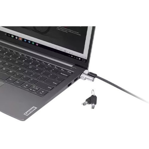 Lenovo NanoSaver MasterKey Cable Lock - 59 ft 180 m Cable - Master Keyed Lock - Black - Carbon Steel Plastic - For Notebook 4XE1B81917