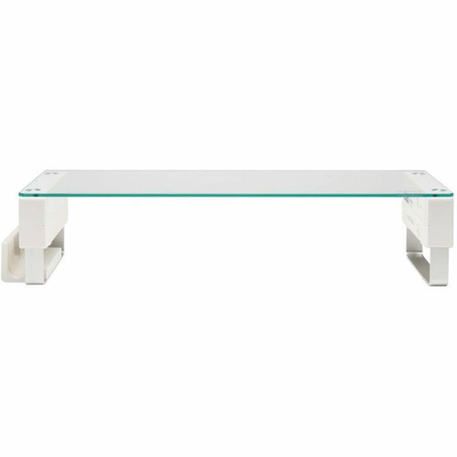 Tripp Lite by Eaton Monitor Riser for Desk - Height Adjustable Glass Top USB and Audio Ports - 44 lb 1995806 g Load Capacity - x MR248USBG