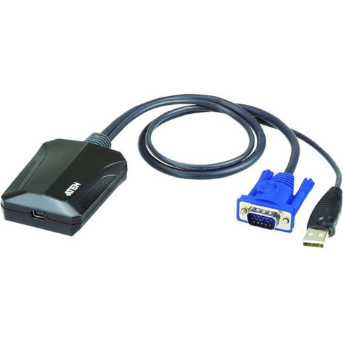 ATEN Laptop USB KVM Console Crash Cart Adapter - USBVGA VideoData Transfer Cable for Notebook Server KVM Switch Desktop Computer CV211