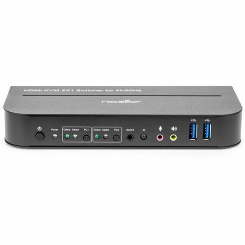 Rocstor SolidKVM SK06 4K HDMI and USB 30 21 KVM Switch - 2 Computers - 1 Local Users - 4K - 4096 x 2160 - 6 x USB - USB 20 - 3 Y10A329-B1