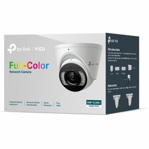 TP-Link InSight InSight S455 5 Megapixel Network Camera - Color - Turret - 98 ft 2987 m InfraredColor Night Vision - H265 - x - Insight-S455-28mm