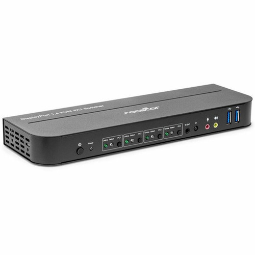 Rocstor SolidKVM SK04 DisplayPort 14 and USB 30 41 KVM Switch - 4 Computers - 1 Local Users - 4K - 4096 x 2160 - 8 x USB - USB Y10A327-B1