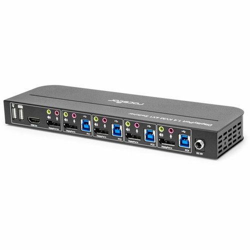 Rocstor SolidKVM SK04 DisplayPort 14 and USB 30 41 KVM Switch - 4 Computers - 1 Local Users - 4K - 4096 x 2160 - 8 x USB - USB Y10A327-B1