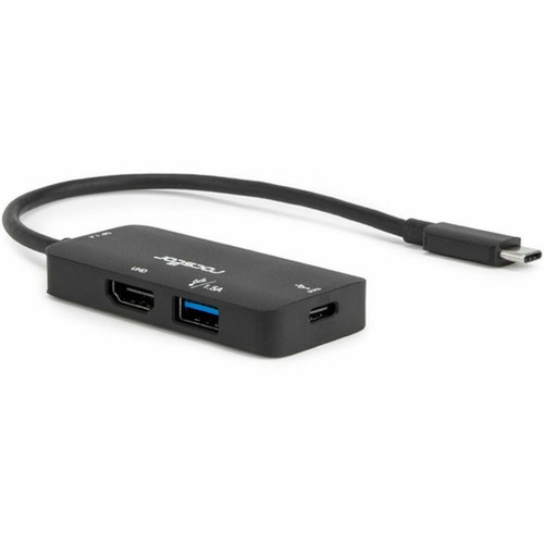 Rocstor Premium Type-C to HDMIUSB-AType-C Female PD  Data Multiport Adapter - 1 x USB Type C - Male - 1 x HDMI Digital - Female Y10A306-B1