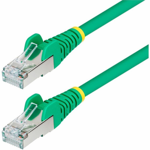 StarTechcom 1ft Green CAT6a Ethernet Cable Snagless RJ45 10G 100W PoE SFTP LSZH 27AWG Pure Copper 500MHz Shielded Network - NLGN-1F-CAT6A-PATCH