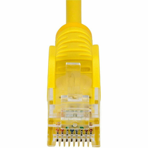 StarTechcom 1ft Yellow Slim CAT6 Ethernet Cable Slim Snagless RJ45 UTP LSZH 28AWG Bare Copper Slim Network Patch Cord Fluke - N6PAT1YLS