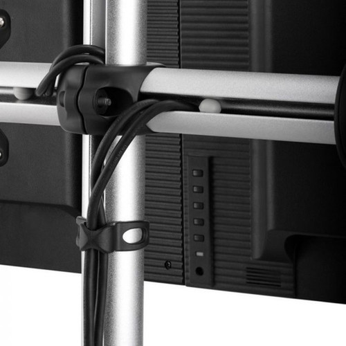 Atdec quadtripledualsingle monitor desk mount with a freestanding base VESA 75x75 100x100 Suits flat and curved displays - desk VFS-Q