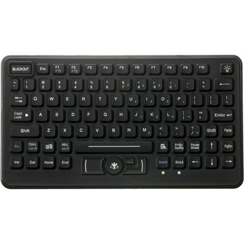 iKey SL-86-911-461-PS2 Rugged Keyboard - Cable Connectivity - PS2 Interface - 86 Keys - Industrial Silicon Rubber Keyswitch SL86-911-461PS2