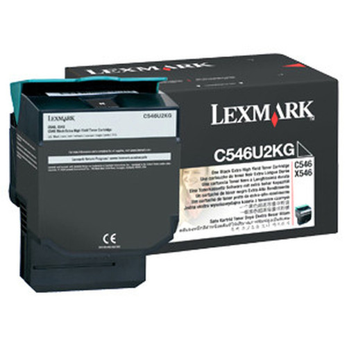 Lexmark C546U2KG Original Laser Toner Cartridge - Black Pack - 8000 Pages C546U2KG
