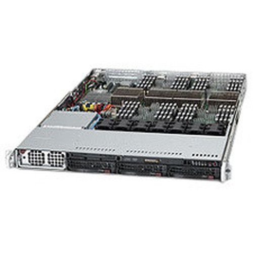 Supermicro SuperServer 8016B-6F Server Barebone System - 1U Rack-mountable - Socket LGA-1567 - 2 x Processor Support - Intel 7500 Chip SYS-8016B-6F