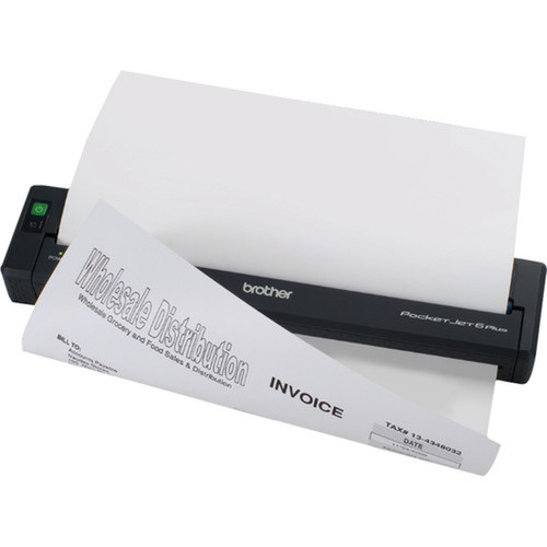 Brother PocketJet 6 Plus Direct Thermal Printer - Monochrome - Portable - Thermal Paper Print - USB - Bluetooth - Battery Included - - PJ663-K