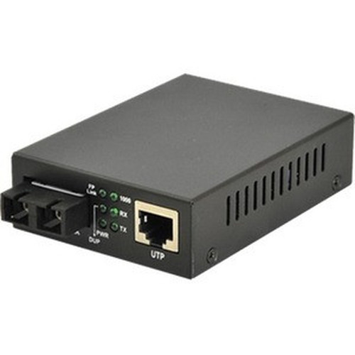 Amer Media Converter - 1 x Network RJ-45 - 1 x SC Ports - 1000Base-T 1000Base-LX - 10 km - External MRS-GTGLXSC10