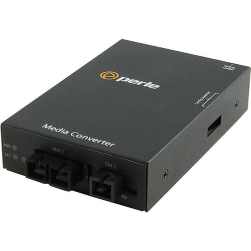 Perle S-1000MM-S1SC10D Media Converter - 1 x SC Ports - 1000Base-SX 1000Base-BX10-D - 10 km - Rail-mountable Rack-mountable Wall 05060354