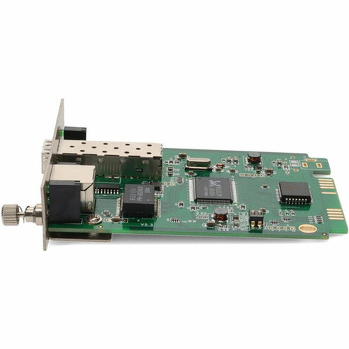 AddOn 1000Base-TX with Open SFP Slot Media Converter Card - 1 x RJ-45 Network - 101001000Base-T 1000Base-X - 1 x SFP mini-GBIC - ADD-MCCTXSFP