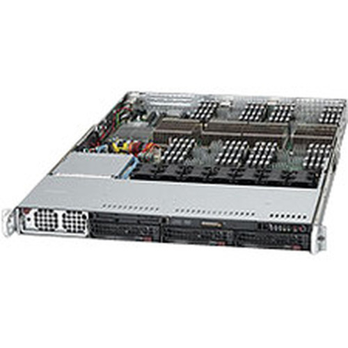 Supermicro SuperServer 8016B-TLF Server Barebone System - 1U Rack-mountable - 4 x Processor Support - Intel 7500 Chip - 512 GB DDR3 - SYS-8016B-TLF