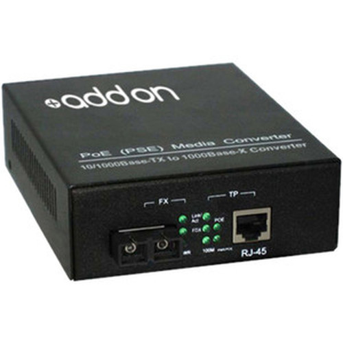 AddOn 1000Base-TX To 1000Base-LX SC 1310nm 20km POE Media Converter - 1 x Network RJ-45 - 1 x SC Ports - 101001000Base-T - 20 km ADD-GMCP-LX-2SC