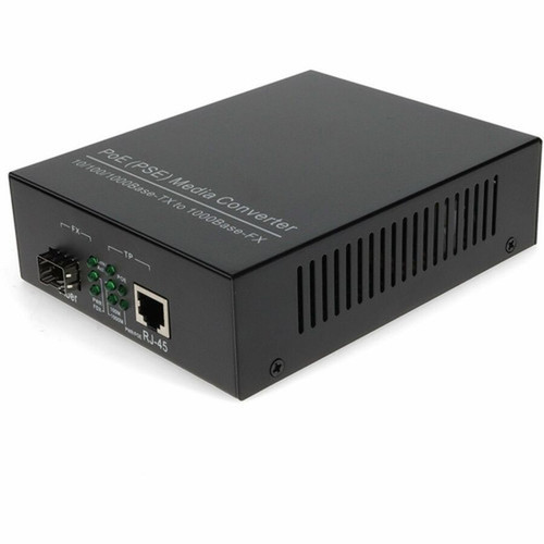 AddOn 1000Base-TX To Open SFP Port POE Media Converter - Network RJ-45 - 1x PoE RJ-45 Ports - Multi-mode Single-mode - Gigabit - ADD-GMC-SFP-POE