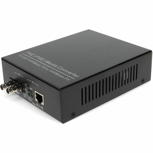 AddOn 1000Base-TX To 1000Base MMF ST 850nm POE Media Converter - Network RJ-45 - 1x PoE RJ-45 Ports - 1 x ST Ports - Multi-mode - ADD-GMCP-SX-5ST