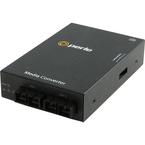 Perle S-1000MM-M2SC2 - Gigabit Ethernet Fiber to Fiber Stand-Alone Media Converter - 2 x SC Ports - Multi-mode - 1000Base-SX - 2 km - 05060474