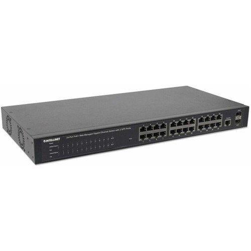 Manhattan 24-Port Gigabit Ethernet PoE Web-Managed Switch with 2 SFP Ports - 24 Ports - Manageable - Gigabit Ethernet - - 2 Layer - 2 560559