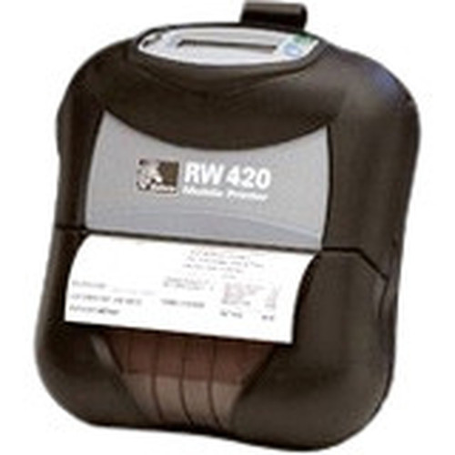 Zebra RW 420 Government Direct Thermal Printer - Monochrome - Portable - Receipt Print - USB - Serial - Bluetooth - Battery Included - R4D-0UBA000N-GA