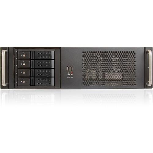 iStarUSA 3U Compact Rackmount Chassis compatible with PS2 Power Supply - Rack-mountable - Black - Steel - 3U - 7 x Bay - 0 - ATX ATX D-314-MATX