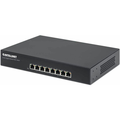Intellinet 8-Port Gigabit Ethernet PoE Switch - 8 Ports - Gigabit Ethernet - 101001000Base-T - 2 Layer Supported - Twisted Pair - - 560641
