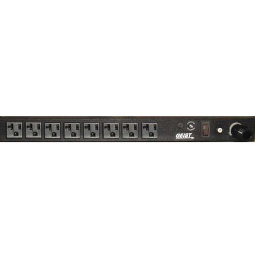 Geist Basic 8-Outlets PDU - Basic - NEMA L5-20P - 8 x NEMA 5-20R - 120 V AC - 190 kW - 10 ft Cord Length - Horizontal - 38380