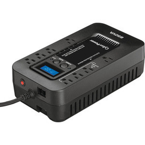 CyberPower_EC650G_Ecologic_650VA390W_Energy_Efficient_LCD_Desktop_ECO_UPS_-_Compact_-_8_Hour_Recharge_-_2_Minute_Stand-by_-_120_V_AC_EC650LCD
